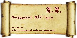 Medgyessi Mályva névjegykártya